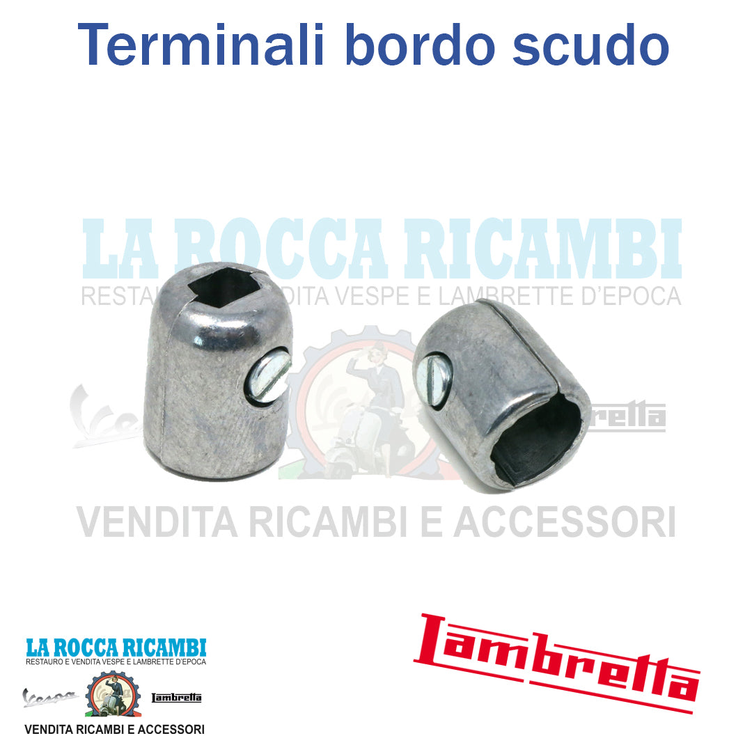 Terminali Bordo Scudo Superiori Lambretta LI / SPECIAL / TV / SX - J 50 / 100 / 125 (Lato Inf.)