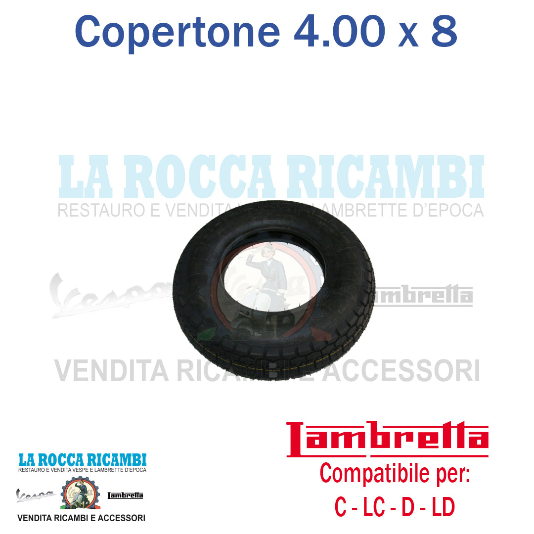 Copertone VEE RUBBER 4.00 X 8 Lambretta C / LC / D / LD / E / F