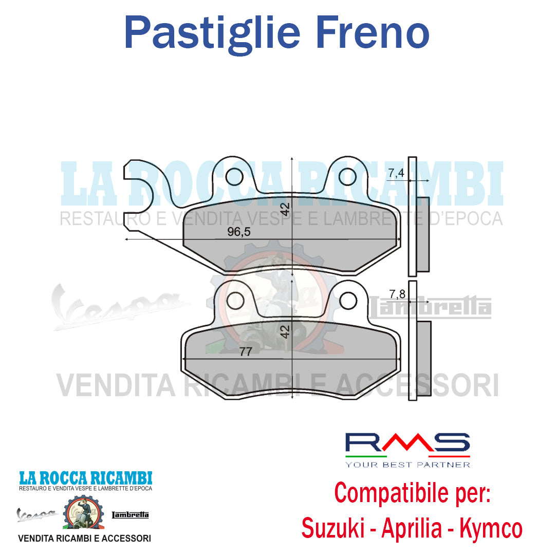 Pastiglie Freno Anteriori SUZUKI ATV DAL 1998 AL 2000
