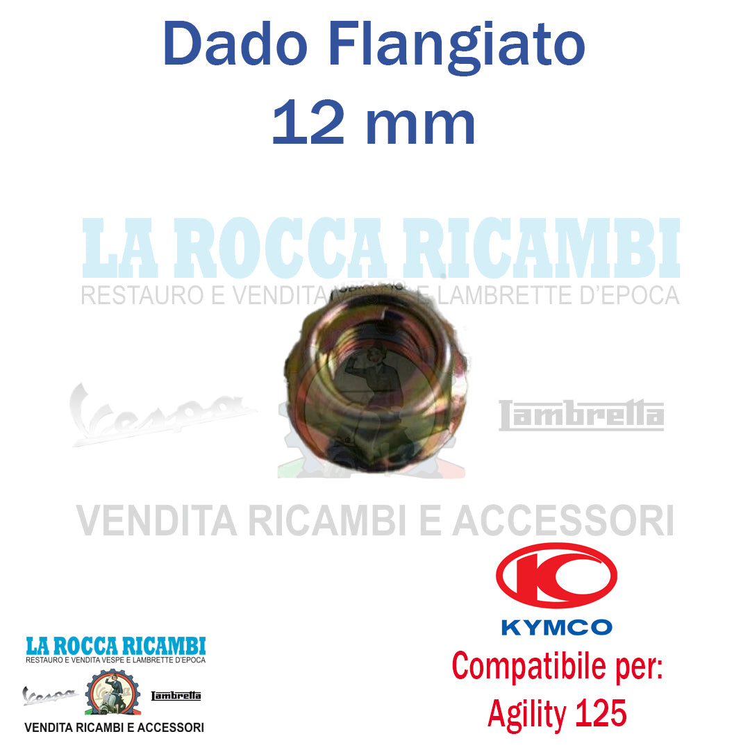 Dado 12mm flangiato zg autobloccante KYMCO 00156027