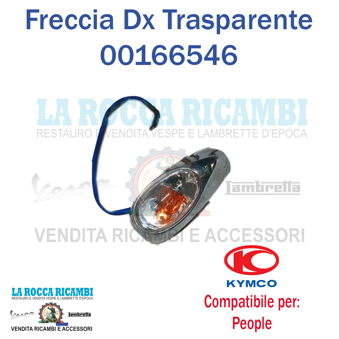 Freccia Completa Posteriore Trasparente DX KYMCO PEOPLE 125/150