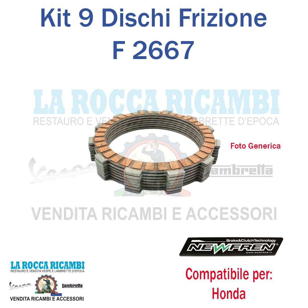 Dischi Frizione HONDA 9 DISCHI NEWFREN F2667