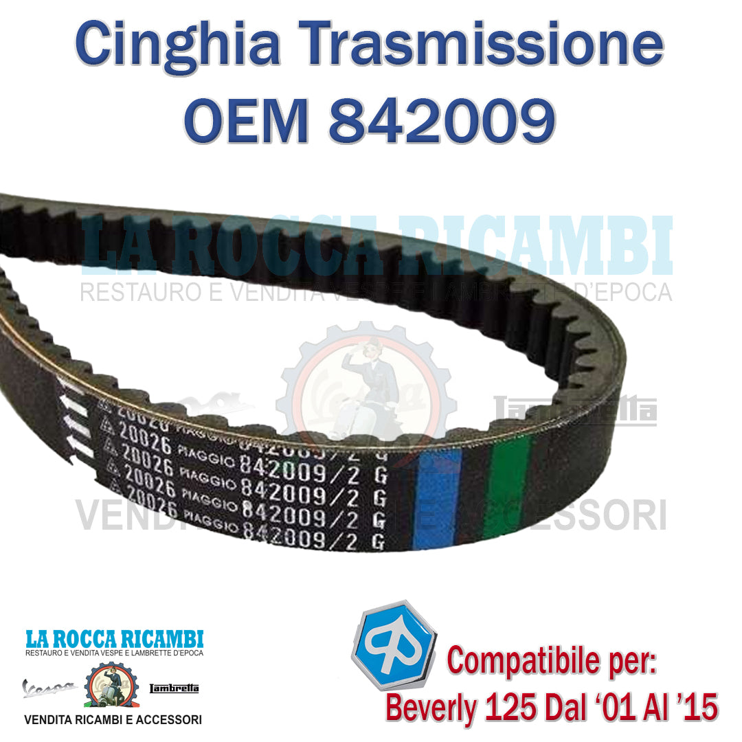 CINGHIA TRASMISSIONE PIAGGIO BEVERLY 125 DAL 2005 AL 2010