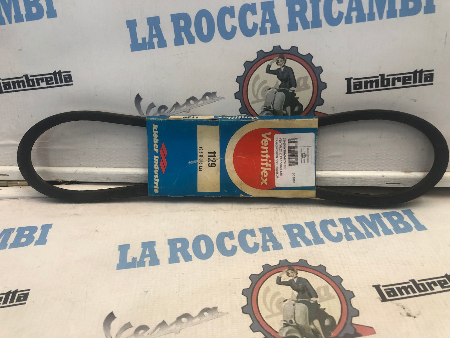 CINGHIA TRASMISSIONE VENTIFLEX 1129 9.5X825-835 TRANSMISSION BELT PEUGEOT 103-104