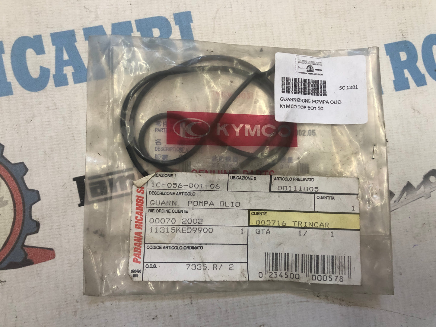 GUARNIZIONE POMPA OLIO KYMCO TOP BOY 50- 00111005