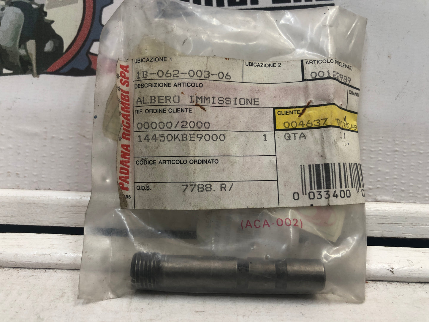 ALBERO IMMISSIONE KYMCO YUP - BET & WIN - DINK - FILLY - GRAND DINK - PEOPLE