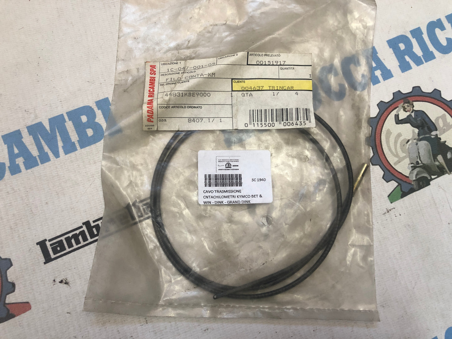 CAVO TRASMISSIONE CNTACHILOMETRI KYMCO BET & WIN - DINK - GRAND DINK