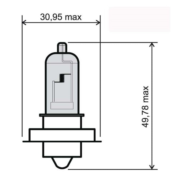 Lampadina Alogena A Flangia 12V 15W P26S BLUE