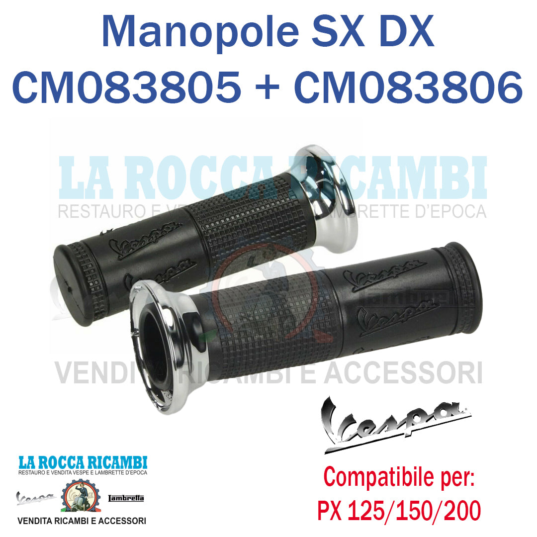 Manopole SX DX Vespa PX 125 / 150 / 200 Dal 2011 Originale CM083805 - CM083805