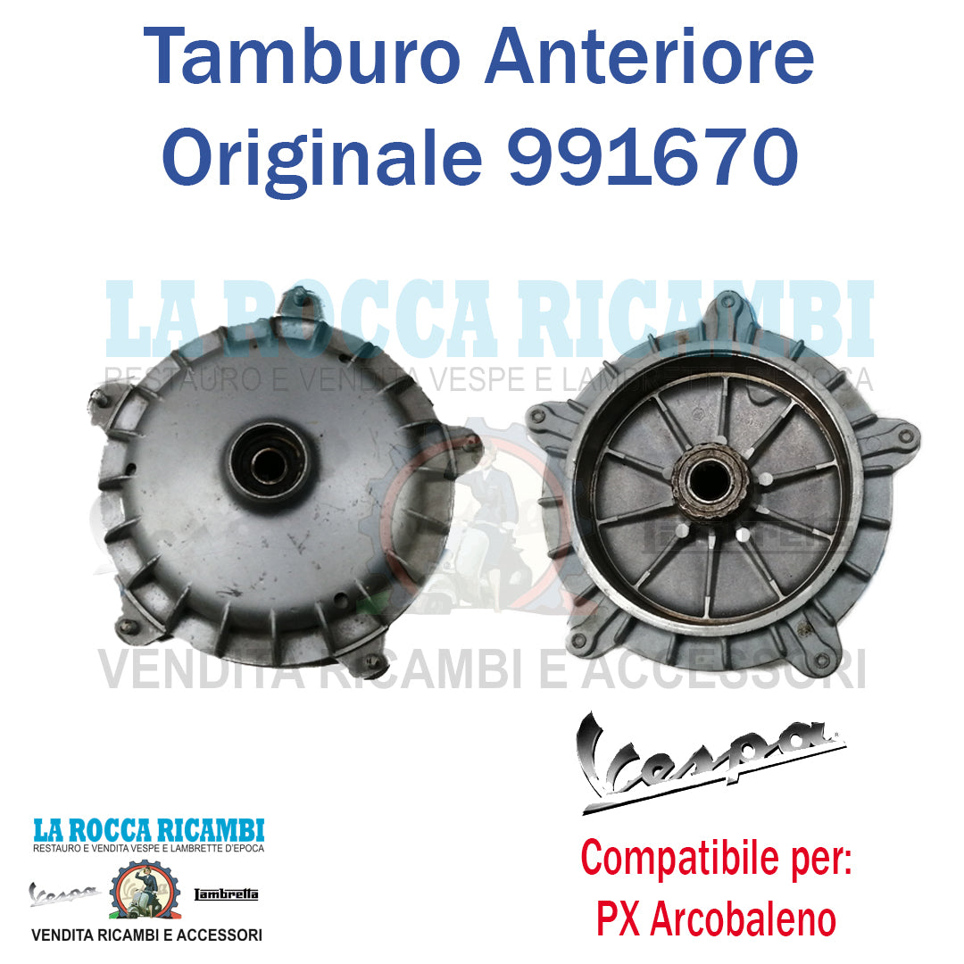 Tamburo Anteriore Vespa PX 125 / 150 / 200 Arcobaleno Originale PIAGGIO 991670