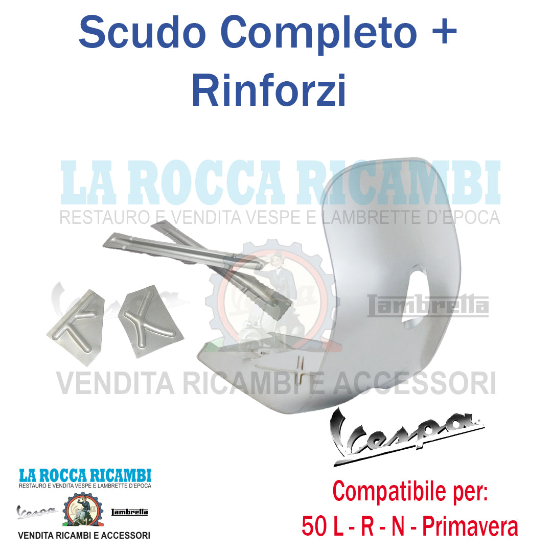 Scudo Vespa 50 L / N / R Completo di rinforzi (Listelli e Kappa)