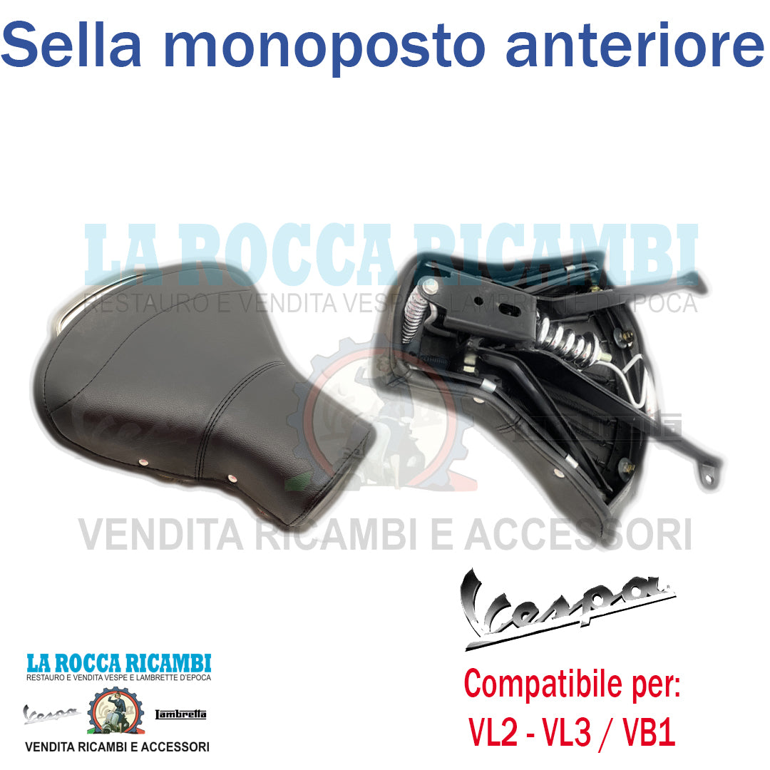 Sella Monoposto Anteriore Vespa VL2 - VL3 - VB1 completa di leva aria