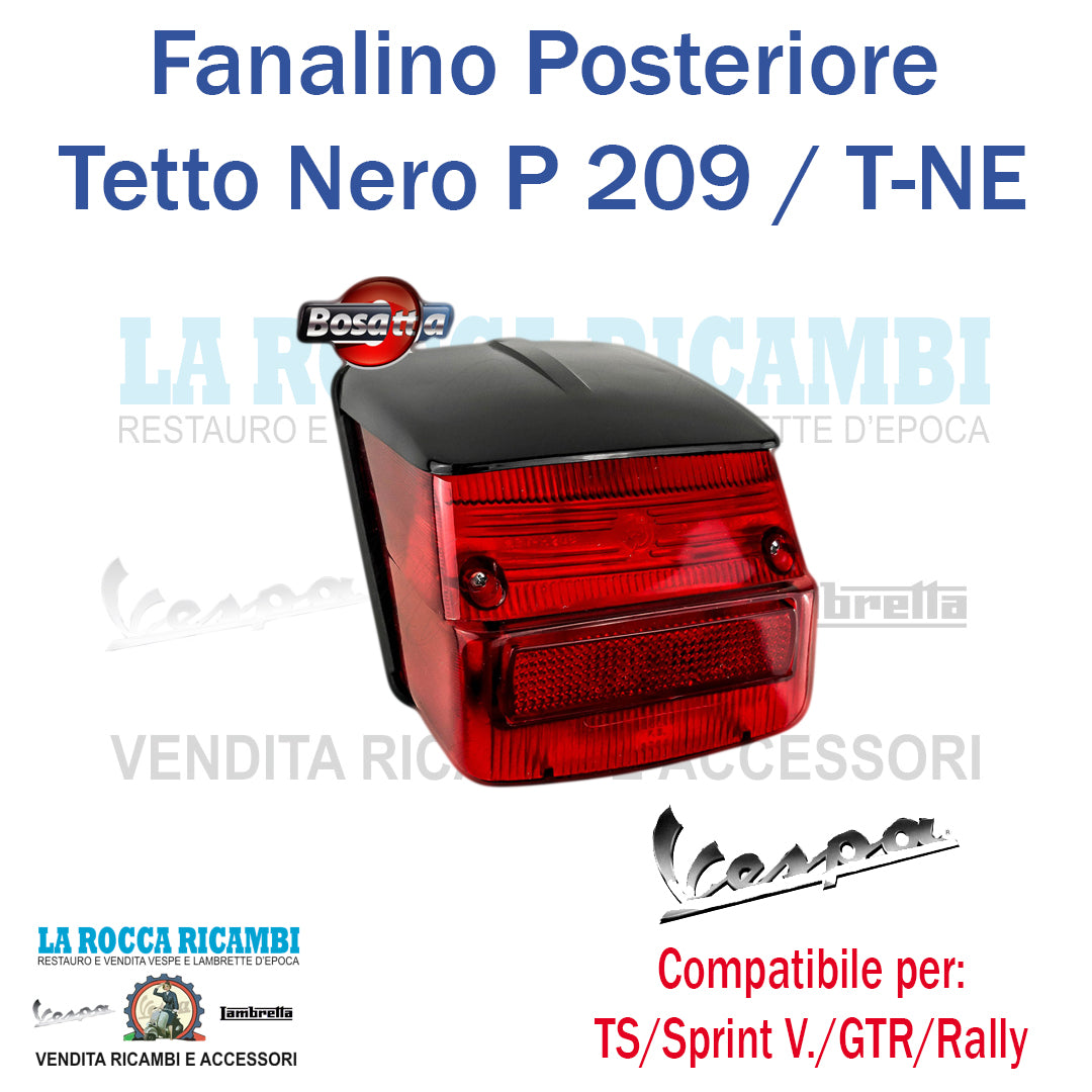 Fanalino Posteriore Vespa TS/GTR/Rally/Sprint Veloce (Tetto Nero) R.O. 121612