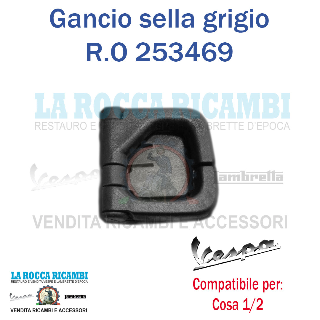 Gancio Sella Grigio Vespa Cosa 1/2 - Piaggio Skipper/Free/Liberty - R.O 253469