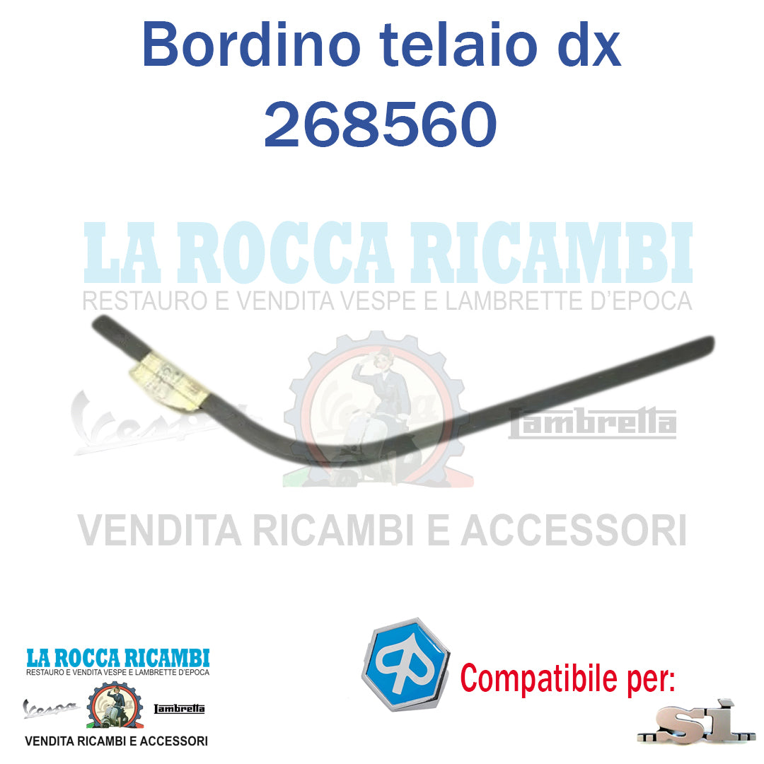 Profilo Bordino Telaio Posteriore Destro Piaggio SI - Originale 268560
