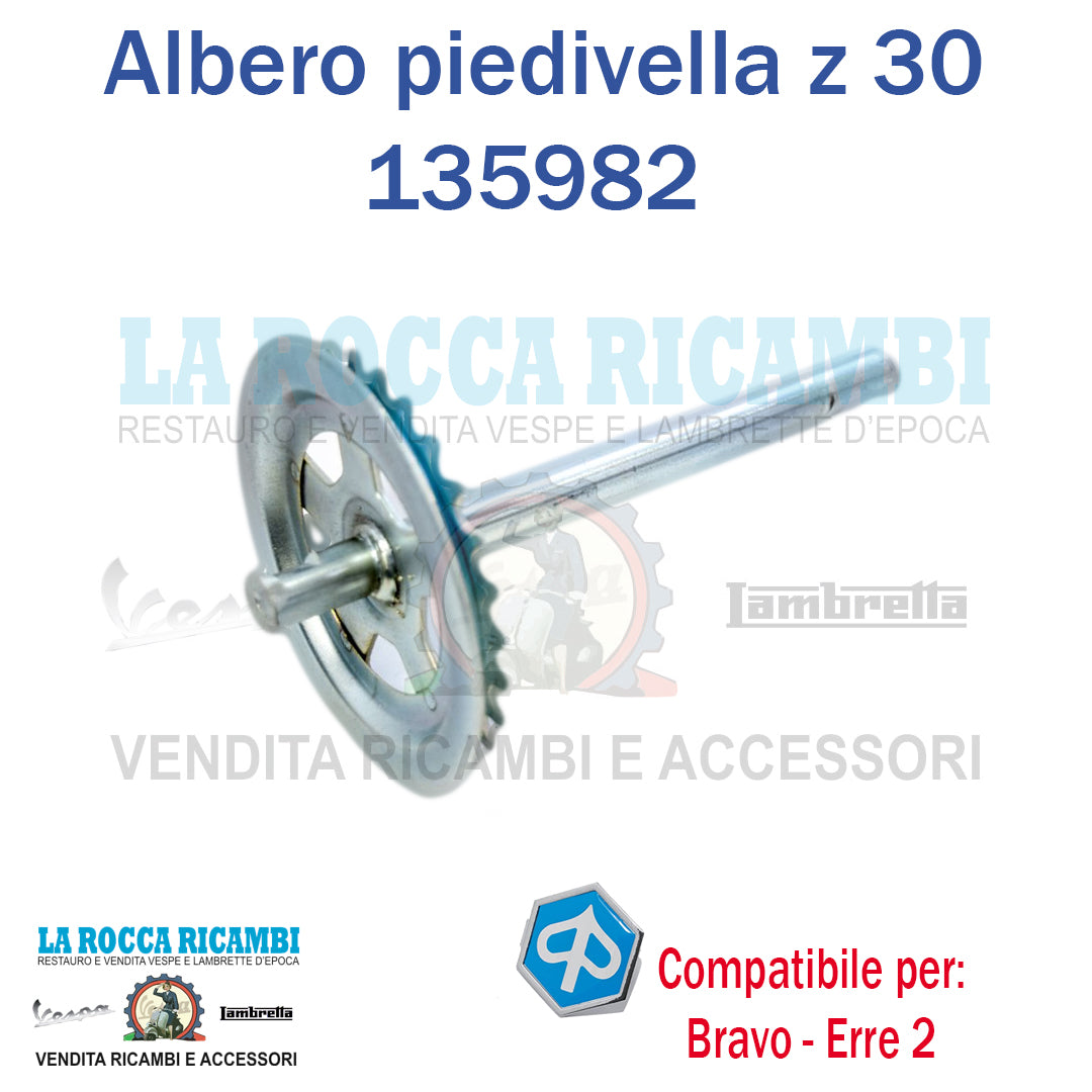 Albero Pedivella Z30 Denti Piaggio Bravo Erre 2 - Originale 135982