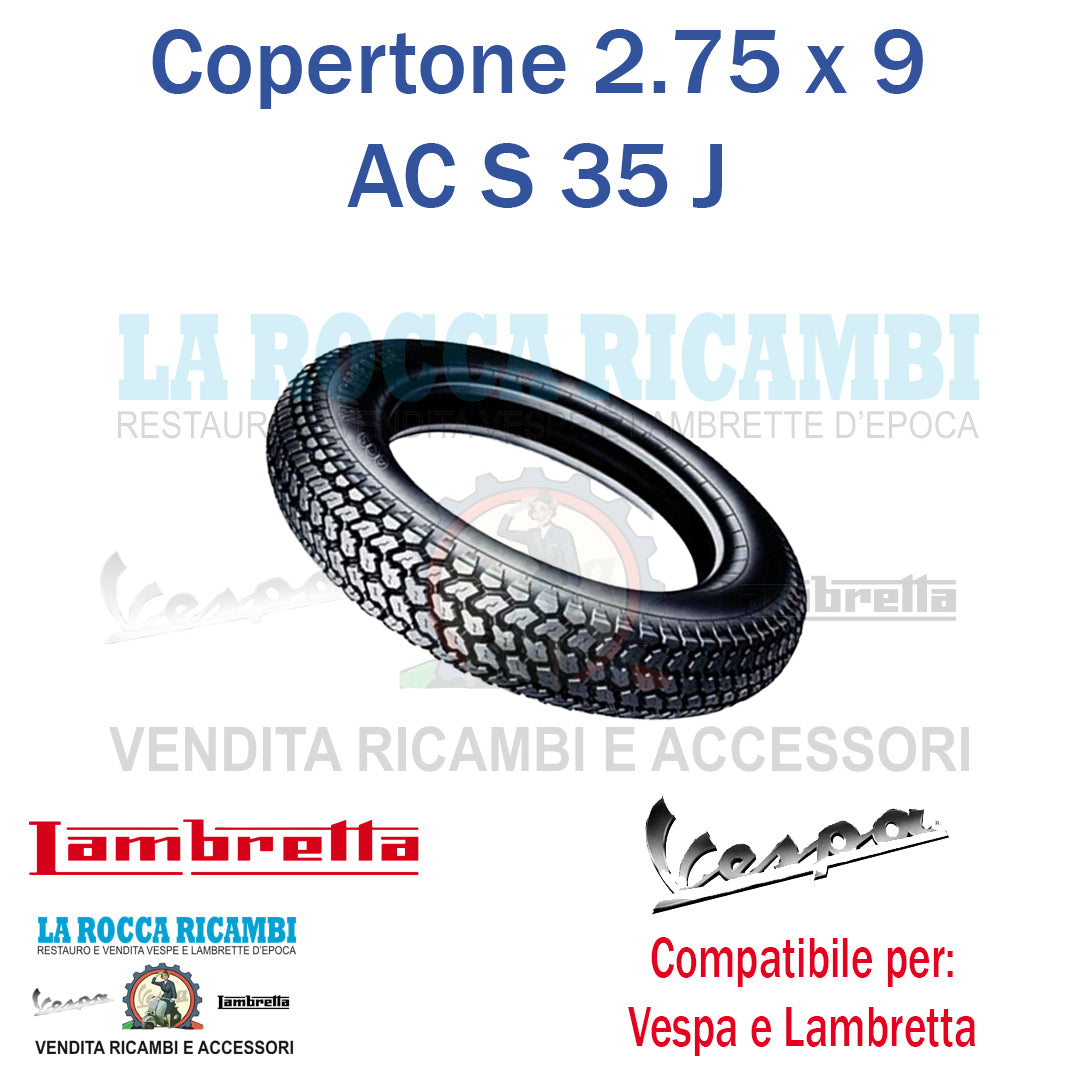 Copertone MICHELIN 2.75 x 9 ACS - 35 J Vespa 50 L / R / N - Lambretta J 50