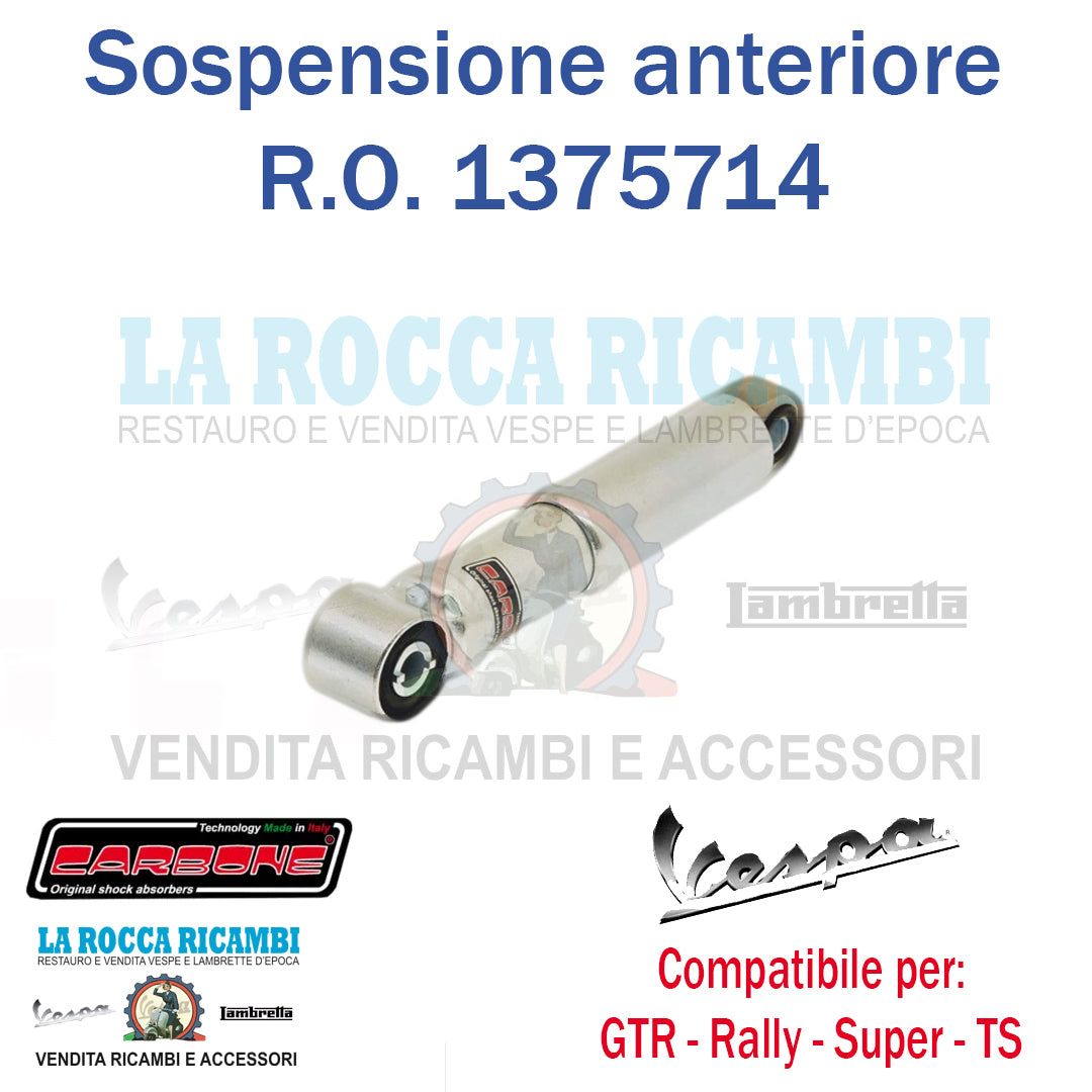 Ammortizzatore Anteriore CARBONE fodero in ferro Vespa GTR/GL/RALLY/VBB/VNB