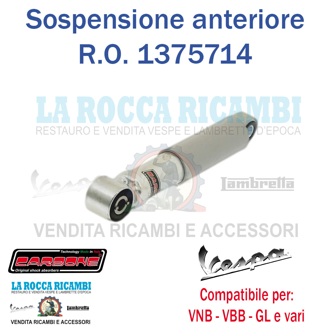 Ammortizzatore Anteriore CARBONE fodero in plastica Vespa GTR/GL/RALLY/VBB/VNB