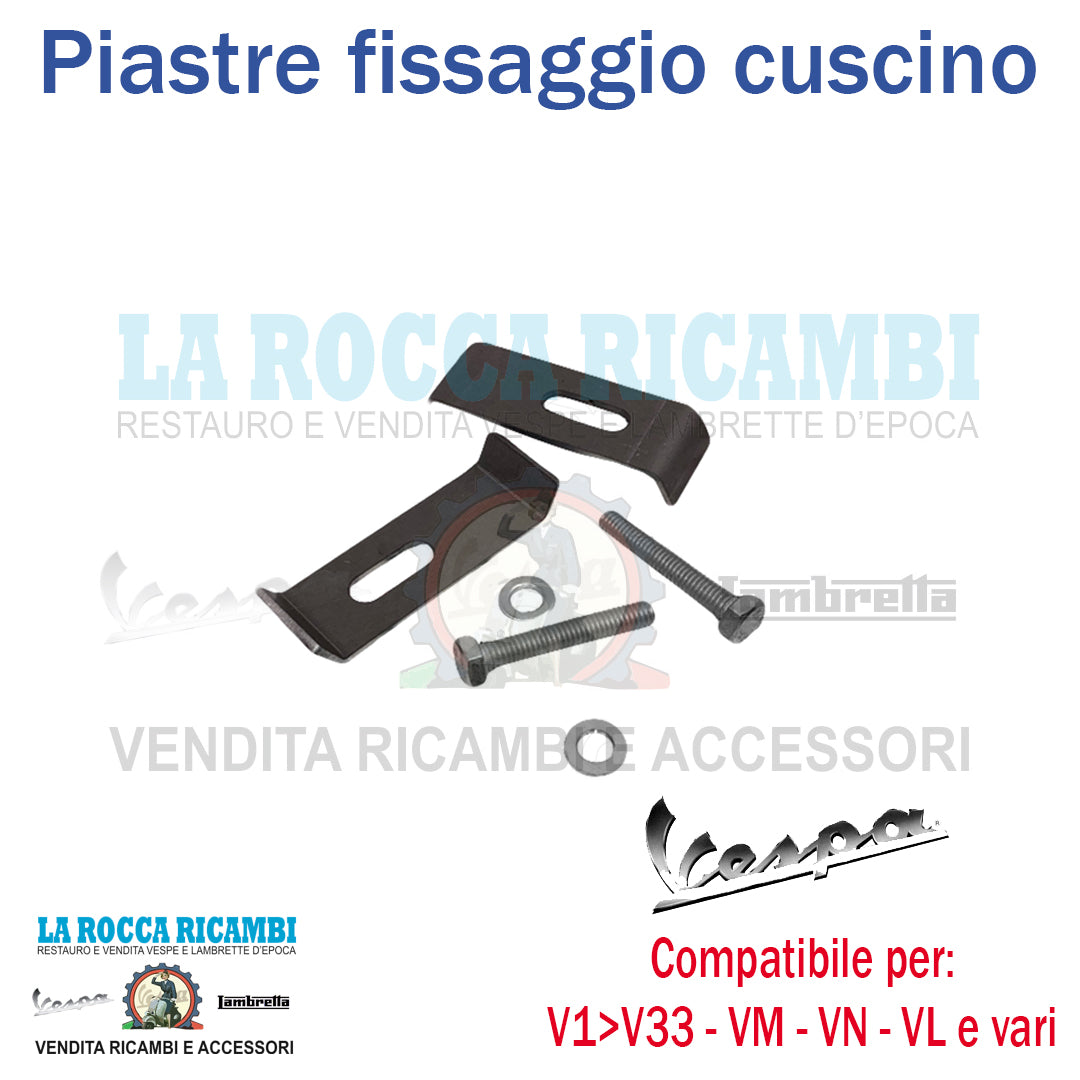 Piastrine staffe fissaggio cuscino posteriore Vespa VNA - VNB - VBA - VBB