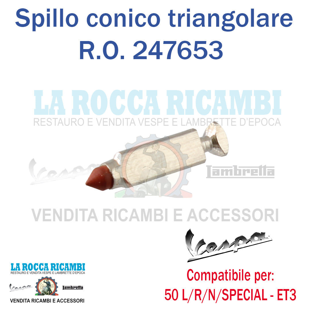 Spillo Conico Carburatore Triangolare Vespa PK - SPECIAL - ET3 - R.O 247653