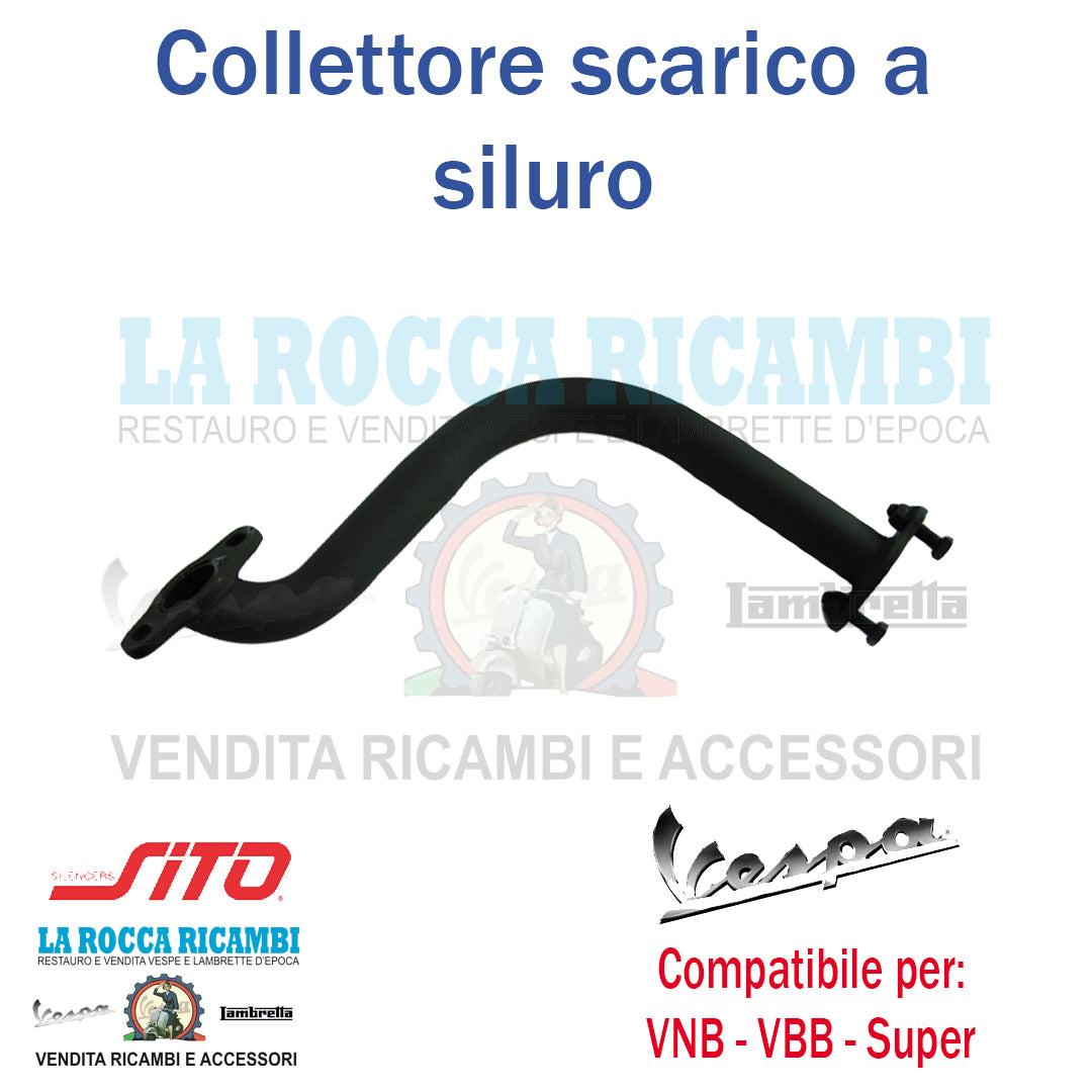 Collettore Scarico a Siluro Marmitta Vespa 50 L/ N/ R/SPECIAL - 90 SS