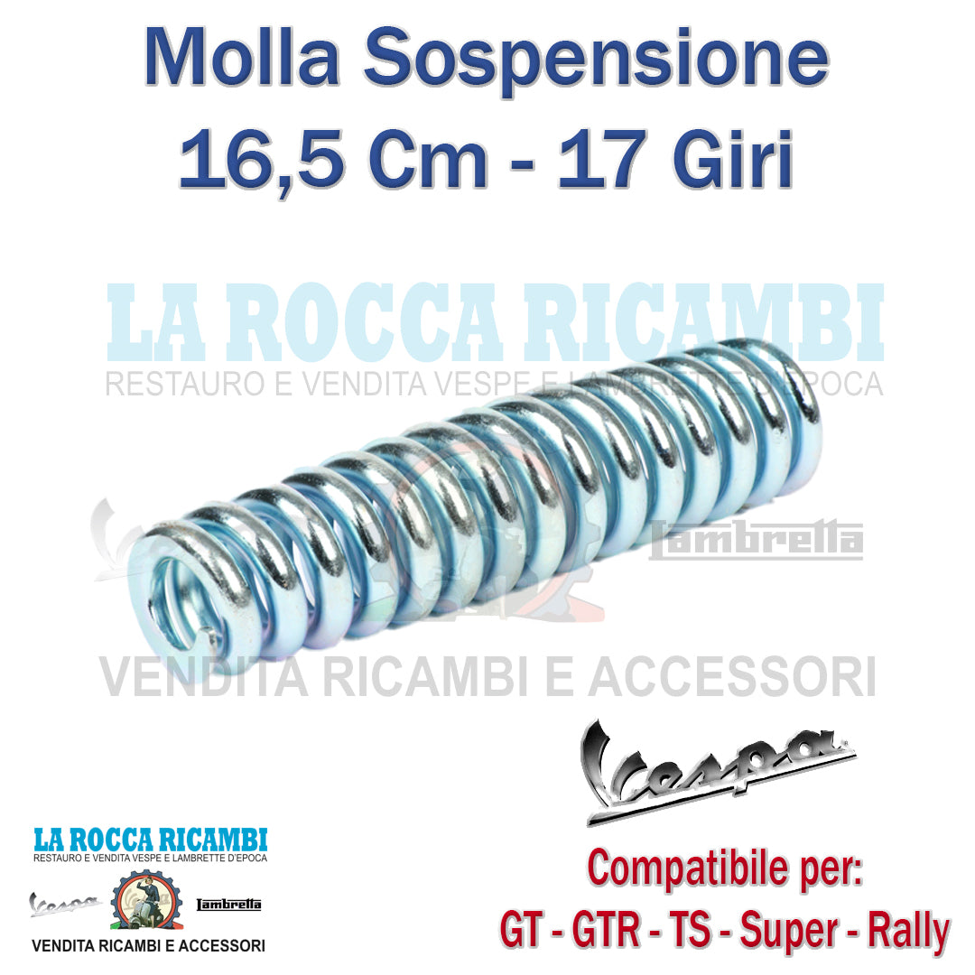 Molla Sospensione Anteriore Forcella Vespa GT/GTR/TS/SUPER/SPRINT VELOCE 16,5 CM