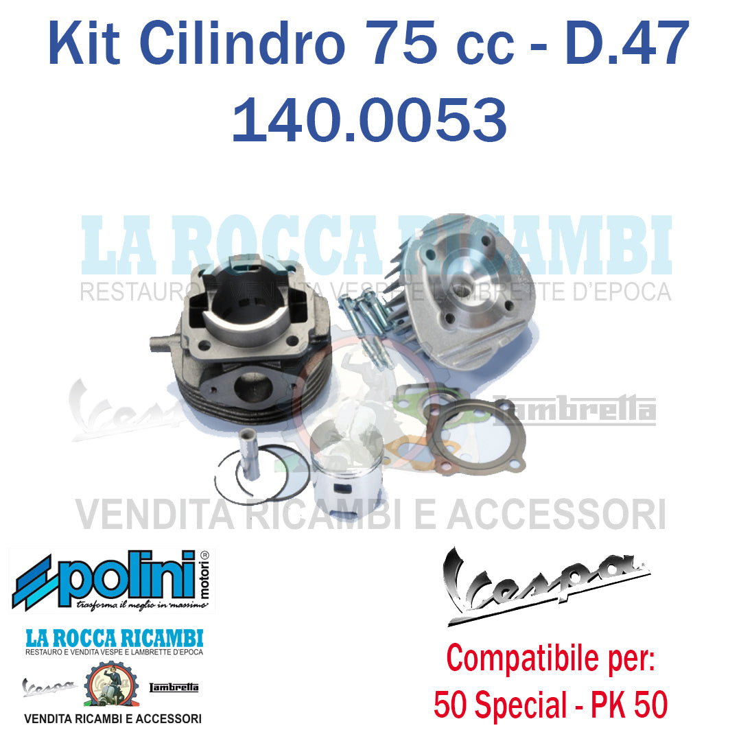 Gruppo Termico 75cc POLINI D.47 Vespa 50 - PK - APE