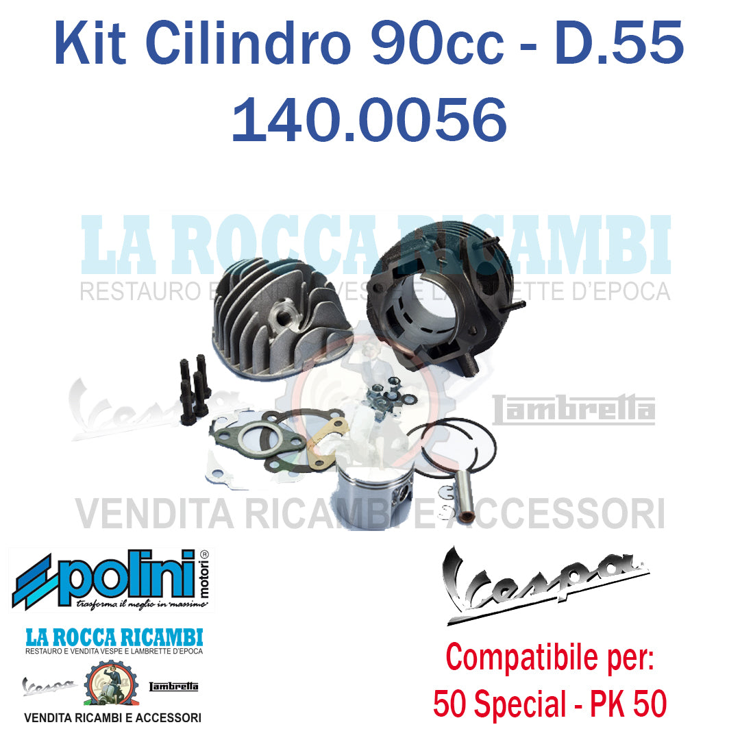 Gruppo Termico 102cc POLINI D.55 a 6 Travasi Vespa 50 - PK - APE 140.0056