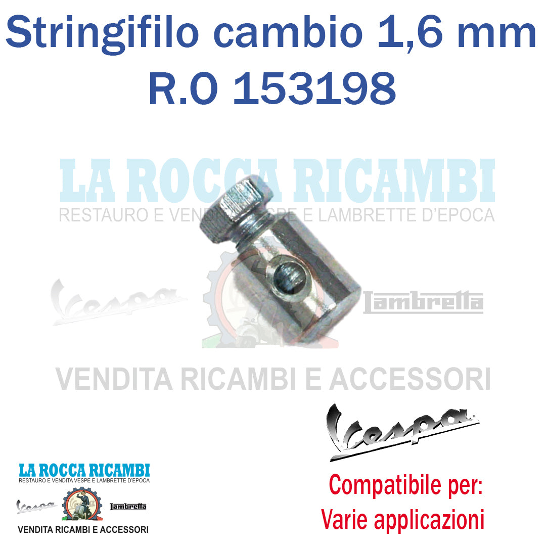 Morsetto Stringifilo cavo cambio Diam. 1,6 mm