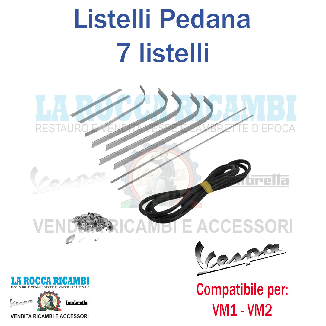 Kit Listelli Pedana Vespa 125 VM1T-VM2T dal 1953 al 1954 (7 Listelli)