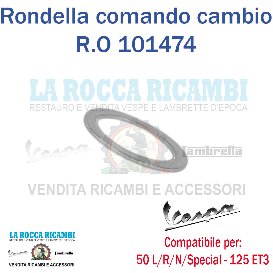 Rondella Piana Tubo Comando Gas Manubrio Vespa 50/125/150/200 R.O 101474