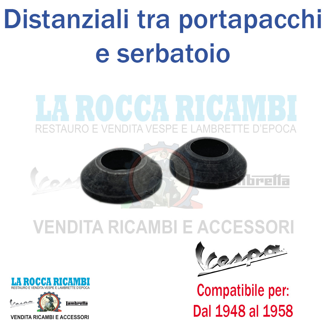 Kit 2 pz Distanziali Spessori Tra Portapacchi E Serbatoio Vespa 98 - V 1 - V 15 - V 30 - VM - VN - VL - VB1 Dal 1948 Al 1958