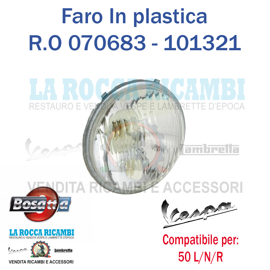Faro Anteriore Completo In plastica Vespa 50 L - N - R