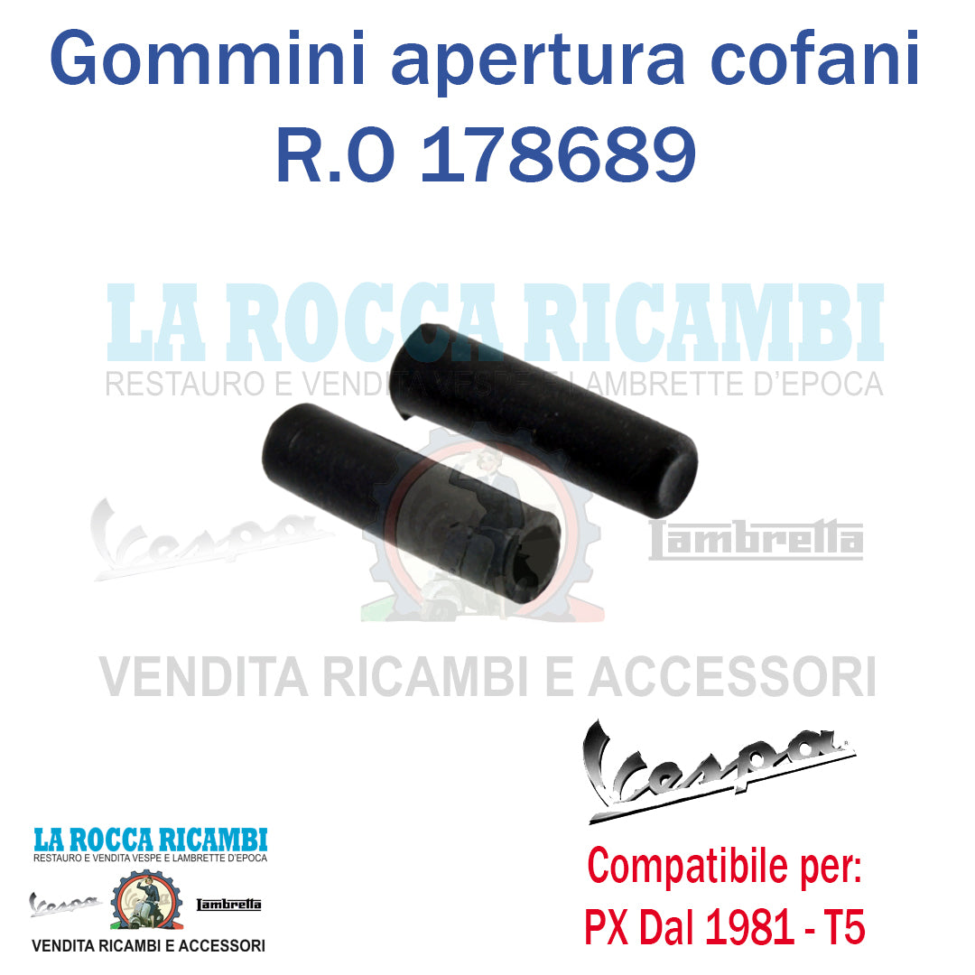 Kit 2 Gommini A Tubetto Leve Apertura Superiore Cofani PX - T5