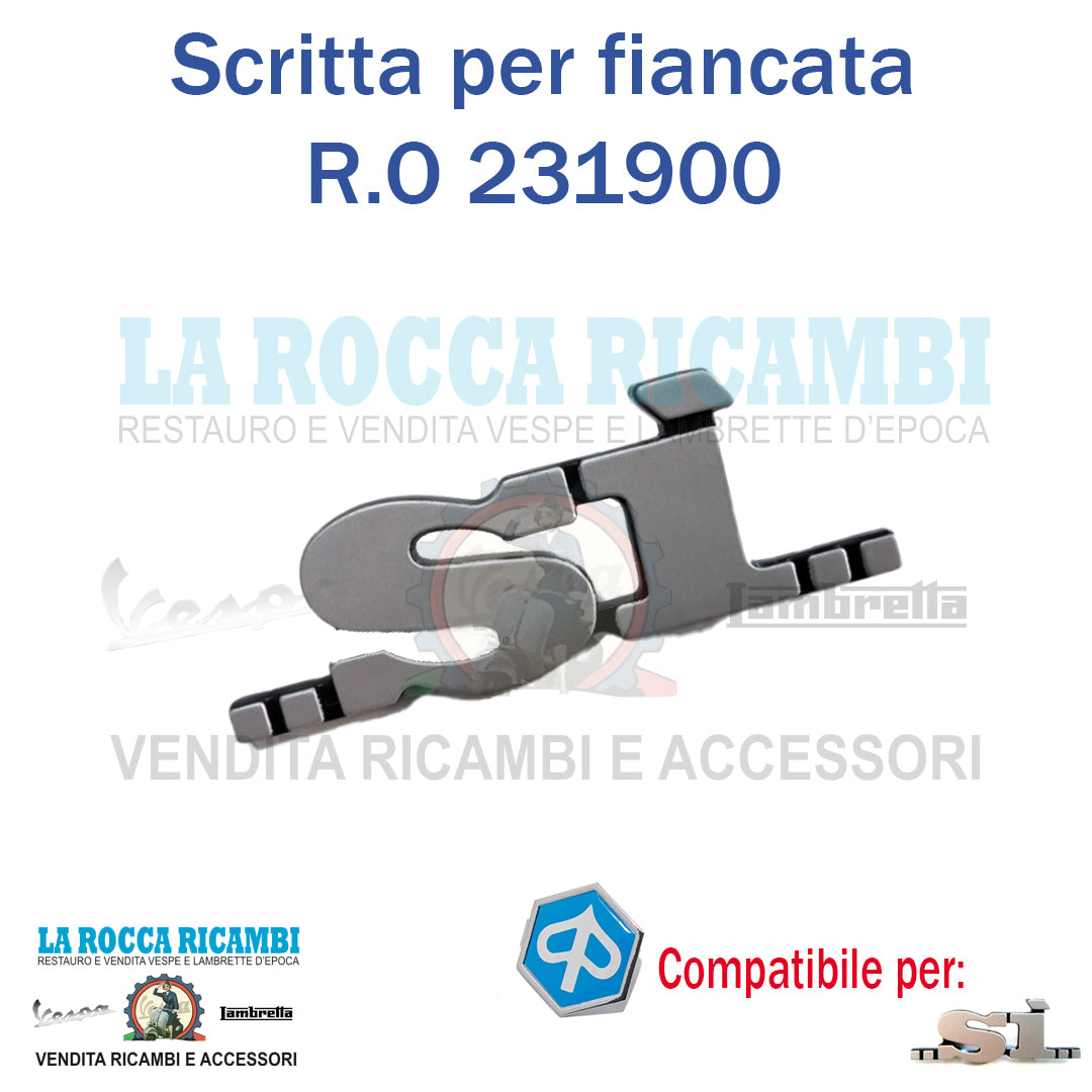 Scritta "SI" Fiancata Laterale Piaggio SI