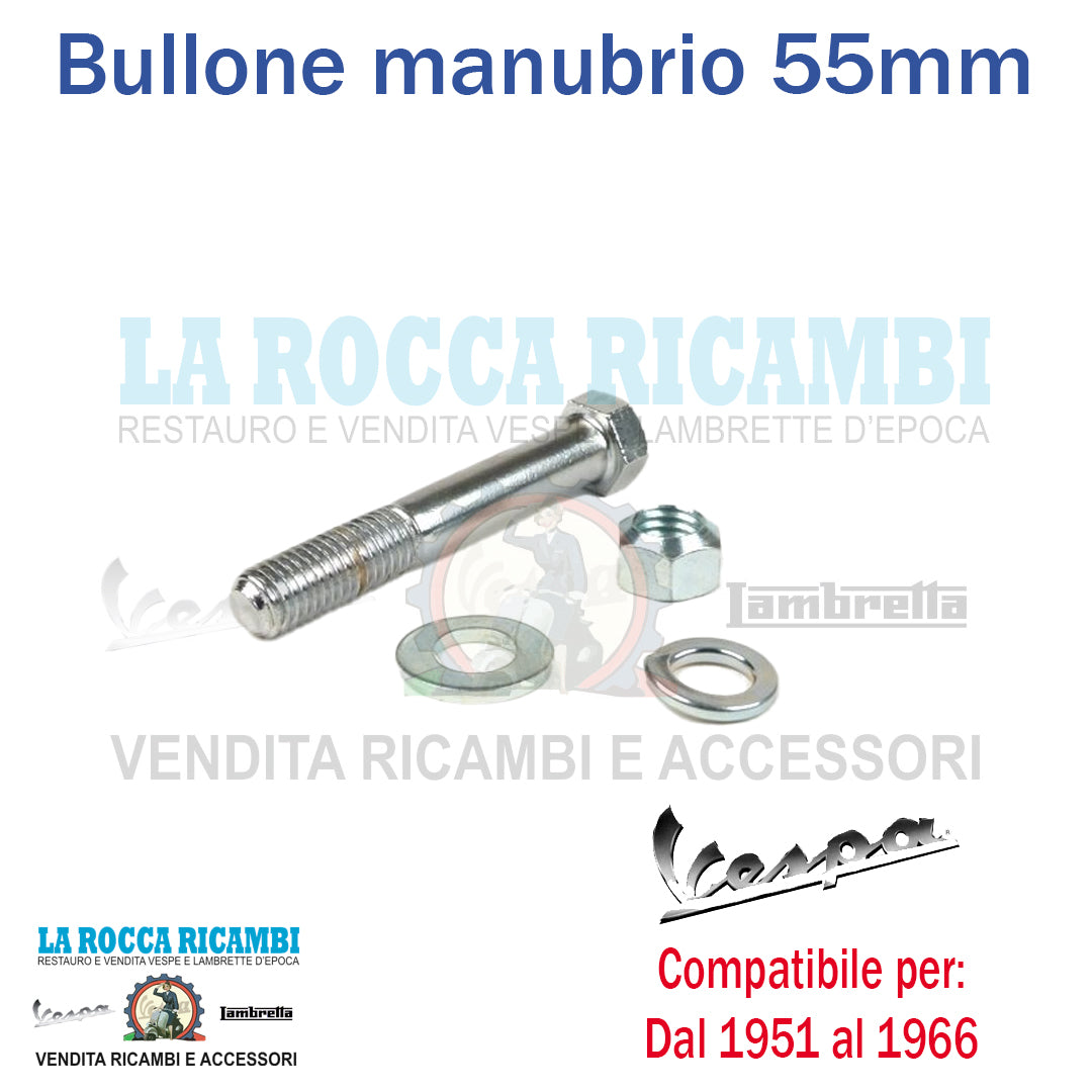 Bullone Vite Manubrio Sterzo 55mm Vespa VBB - VBA - VNA - VNB - GS