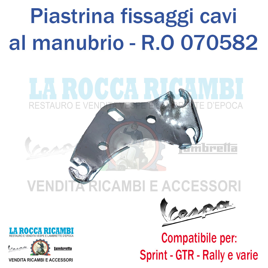 Piastra Supporto Guaina Cavi Manubrio Vespa SPRINT GT Super GL Rally