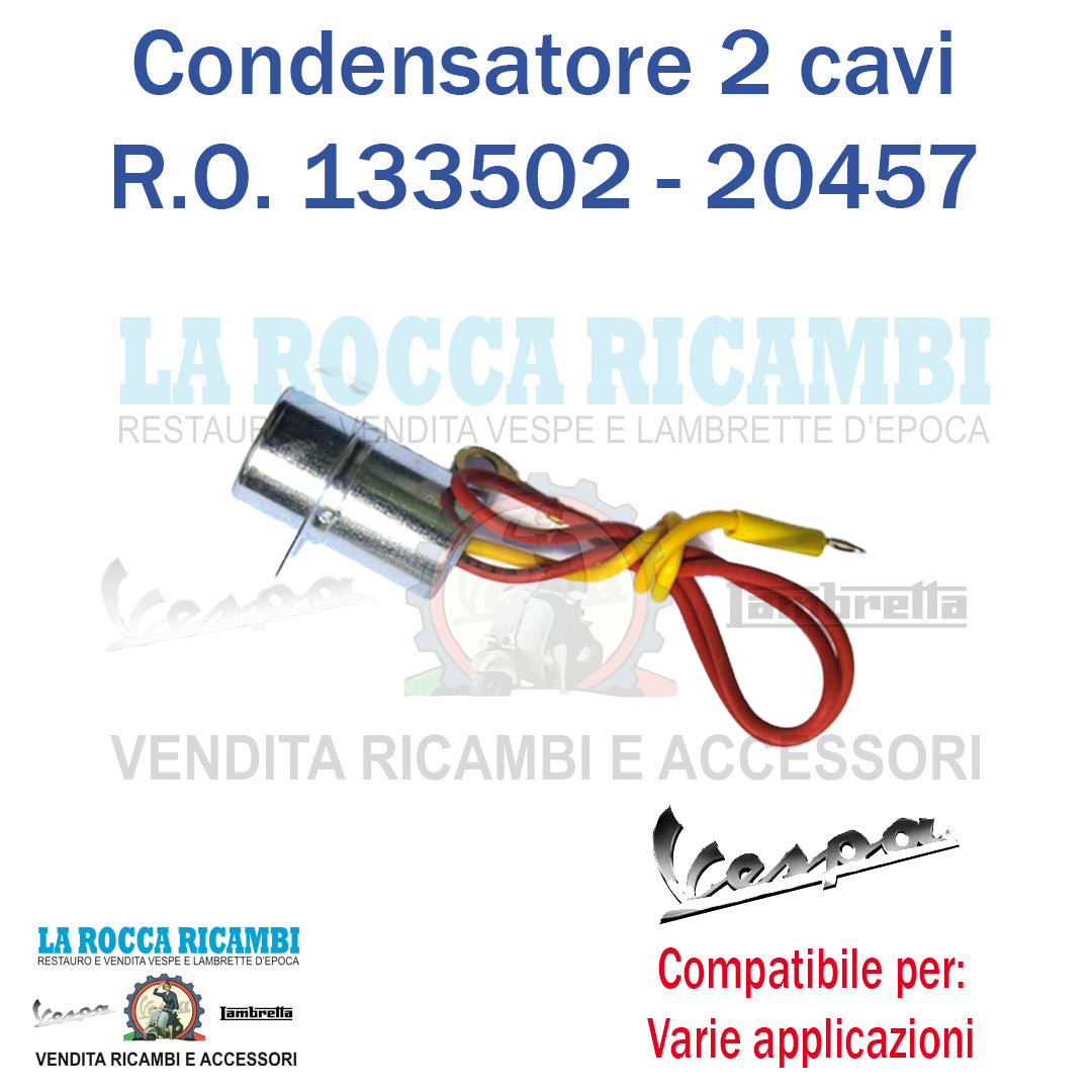 Condensatore 2 Fili Vespa 50 - TS - SPRINT - GL Dal 1959 Al 1965