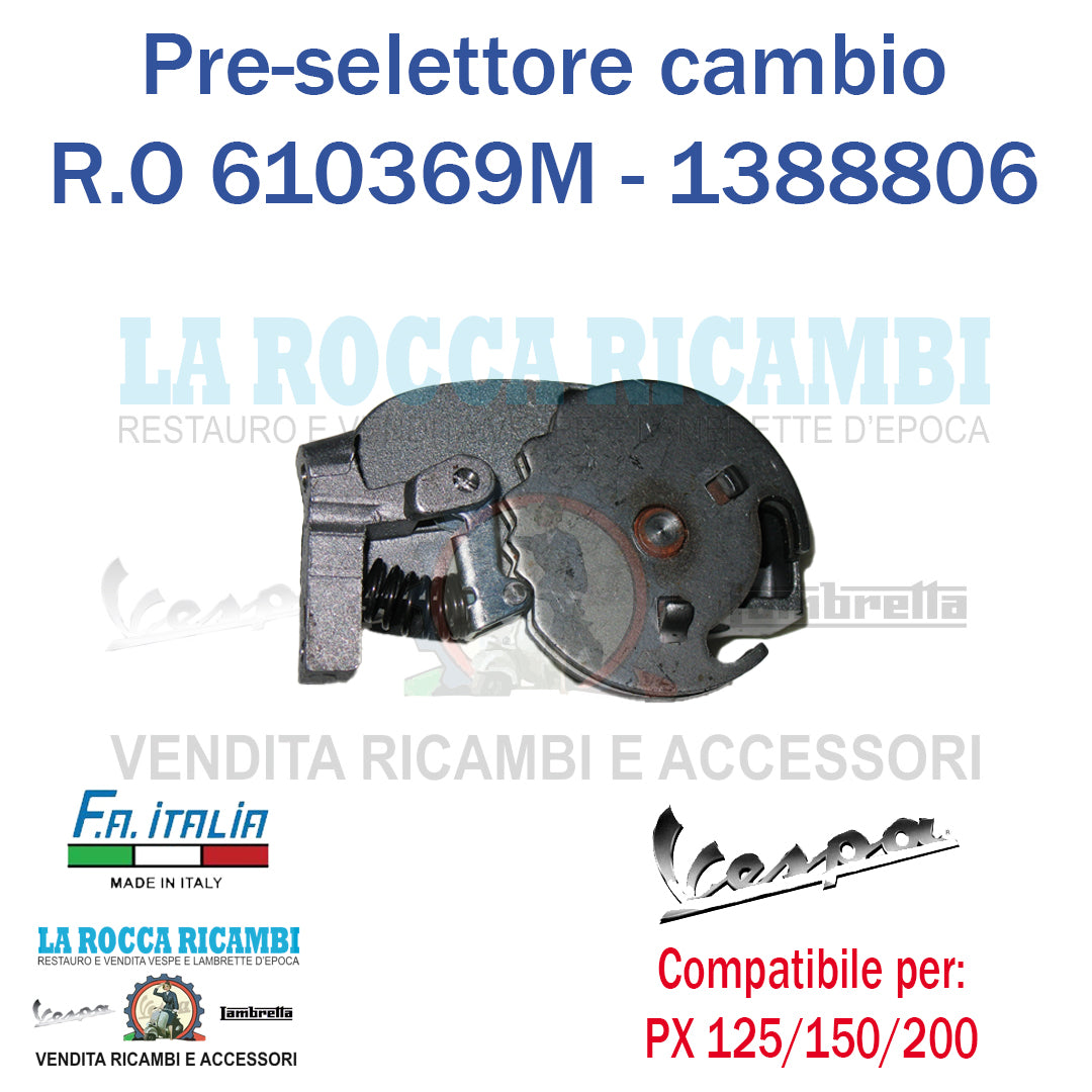 Supporto Selettore Comando Cambio Vespa PX 125 150 200 Fa. Italia