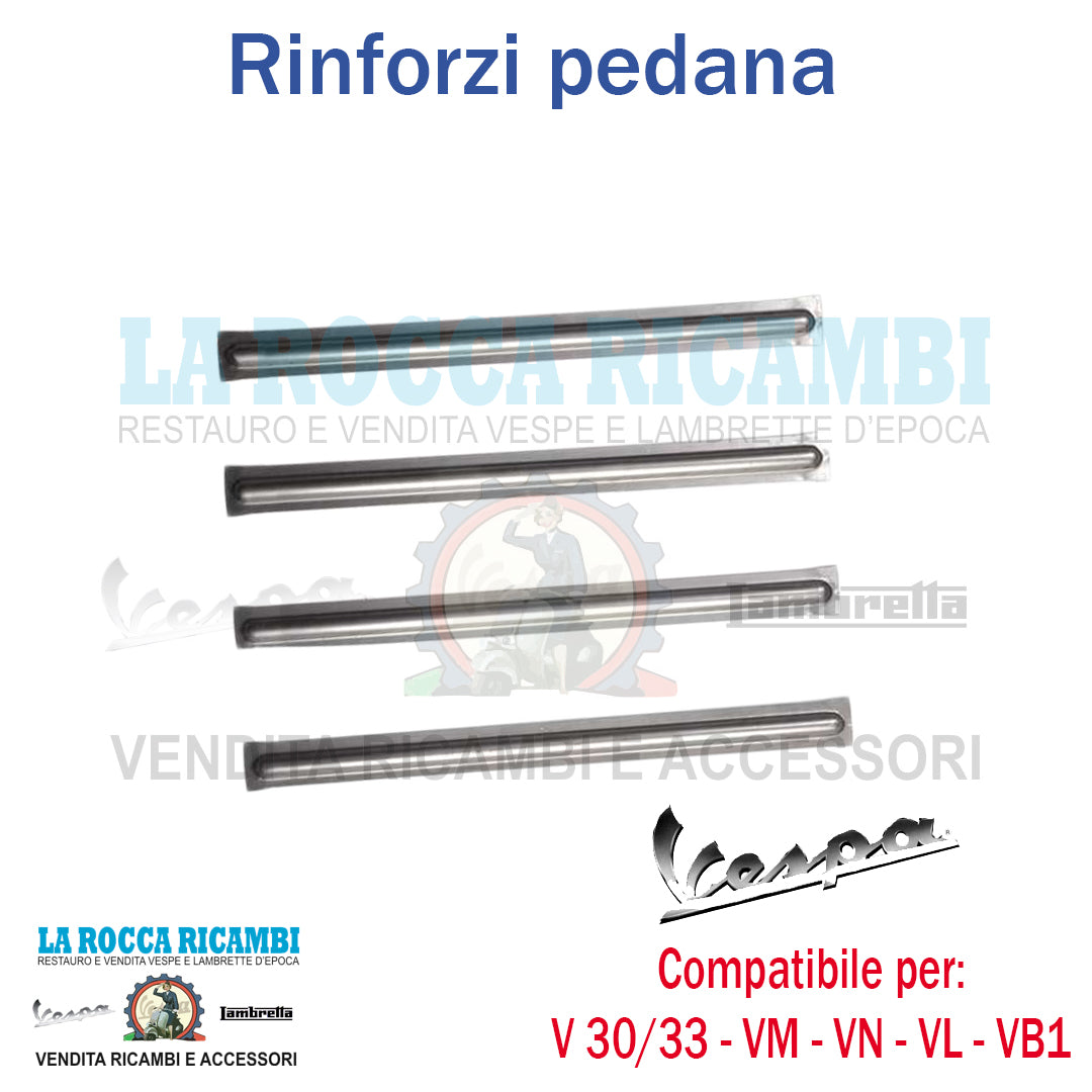 Kit 4pz Listelli Rinforzi Pedana Vespa V 30 - V 33 - VM1 - VM2 - VN1 - VN2 - VL1 - VL2 - VL3 - VB1