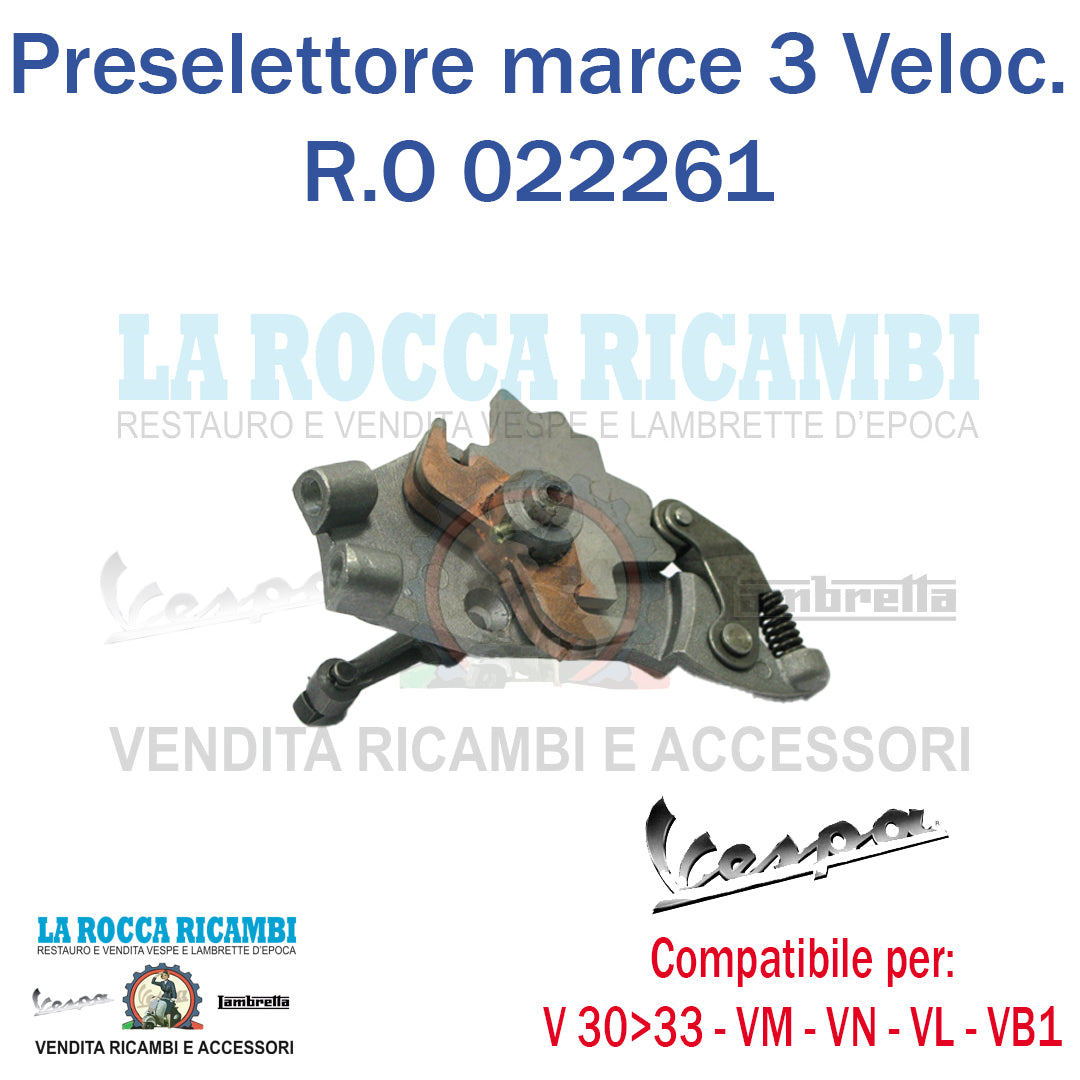 Preselettore Cambio 3 Marce Vespa VM - VN - VL Dal 1954 Al 1957