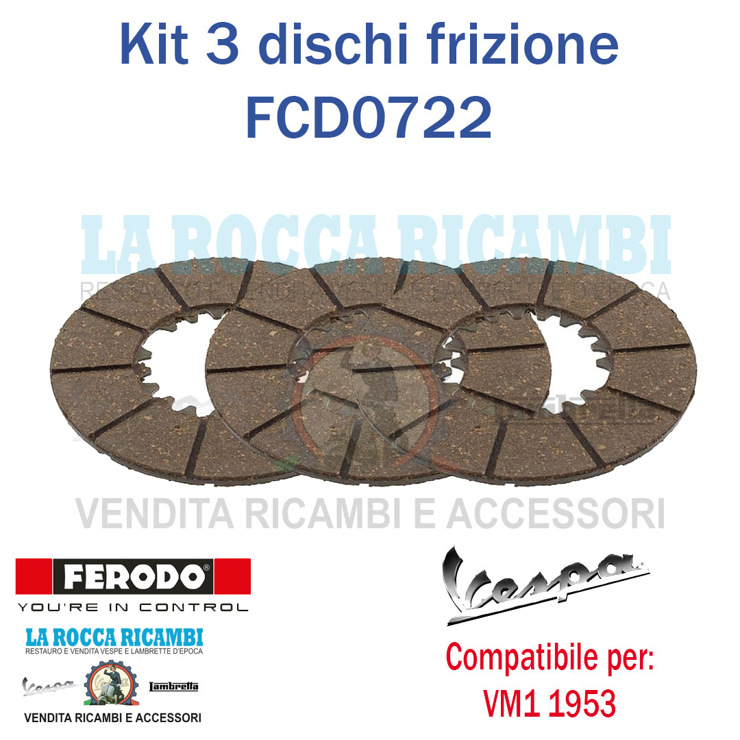Kit Dischi Frizione Vespa VM1 1953