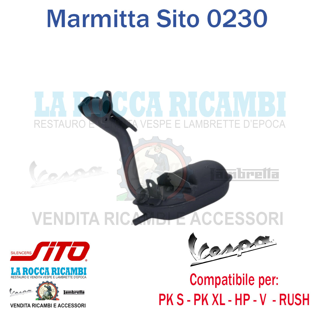 Marmitta Vespa 50 PK S - XL - HP - RUSH - V