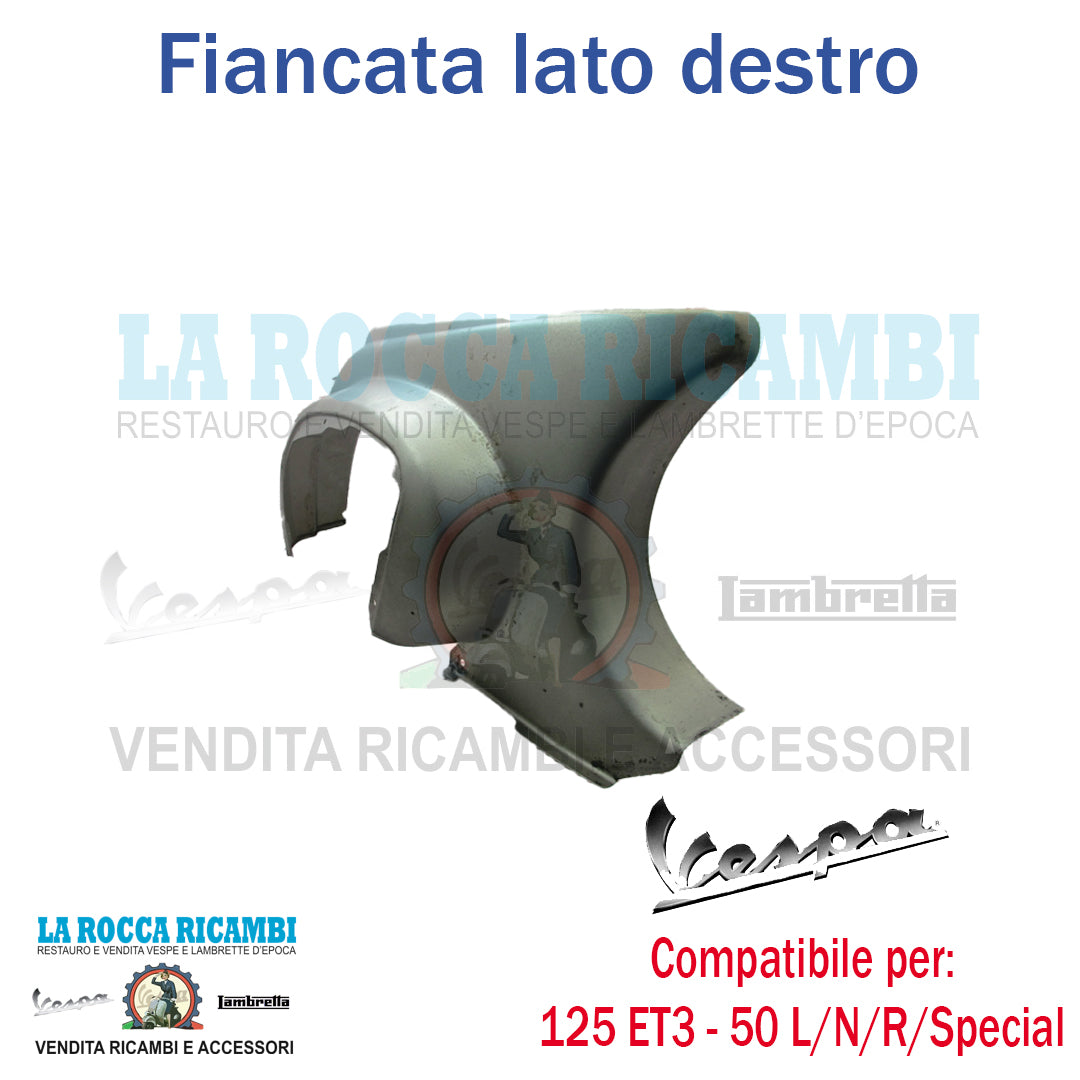 Fiancata Laterale DX Lamierati Vespa 50 N/L/R/SPECIAL - 125 ET3 / PRMAVERA