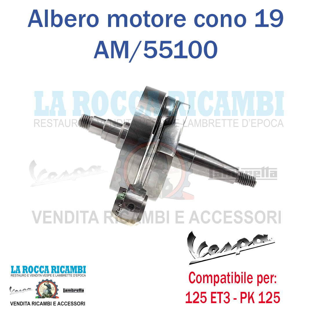 Albero Motore Cono 19 Vespa ET3 - PRIMAVERA - PK 125 S/XL