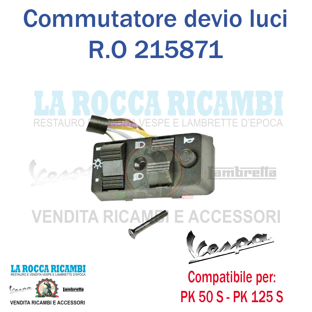 Devio Luci Vespa PK 50 S / 125 S Dal 1982