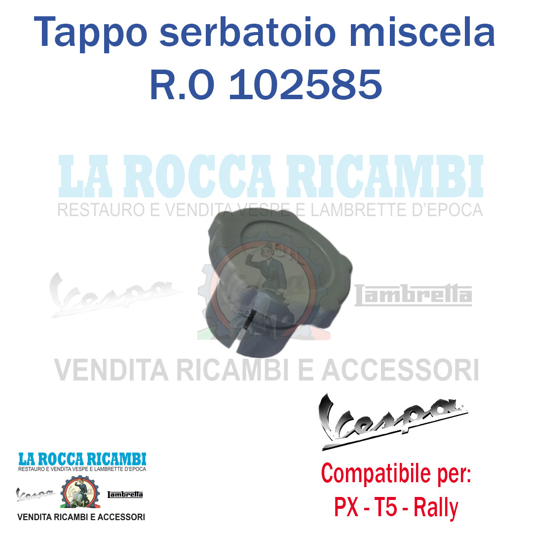 Tappo serbatoio olio miscela Vespa PX 125 150 200 modello con miscelatore