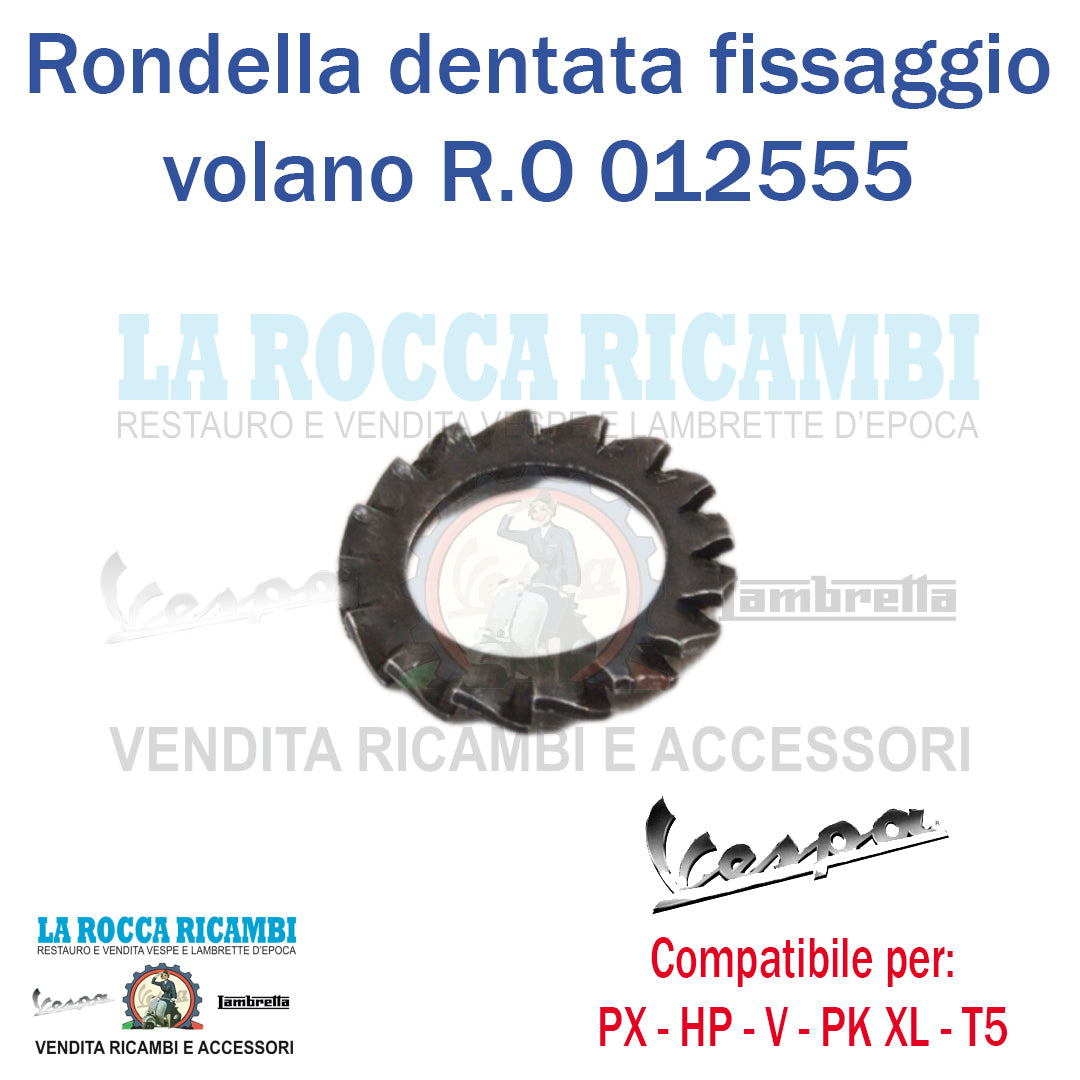 Rondella dentata fissaggio Volano Vespa PX - PK - HP - V - T5