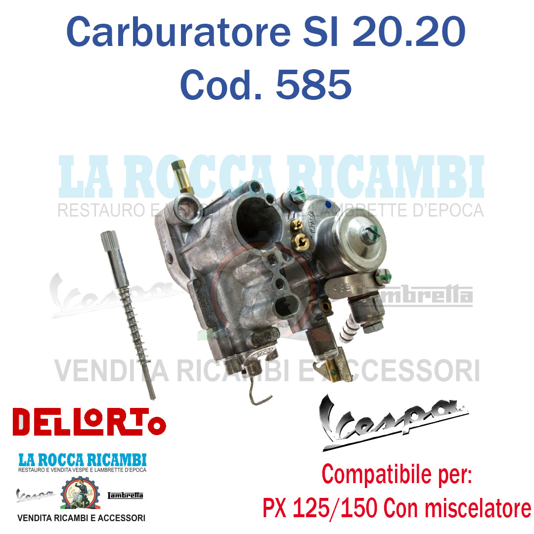 Carburatore 20 20 D Vespa PX 125/150 Con Miscelatore Getto max 96